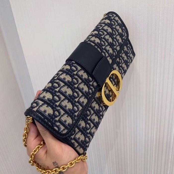 D*or montaigne jacquard canvas clutch bag