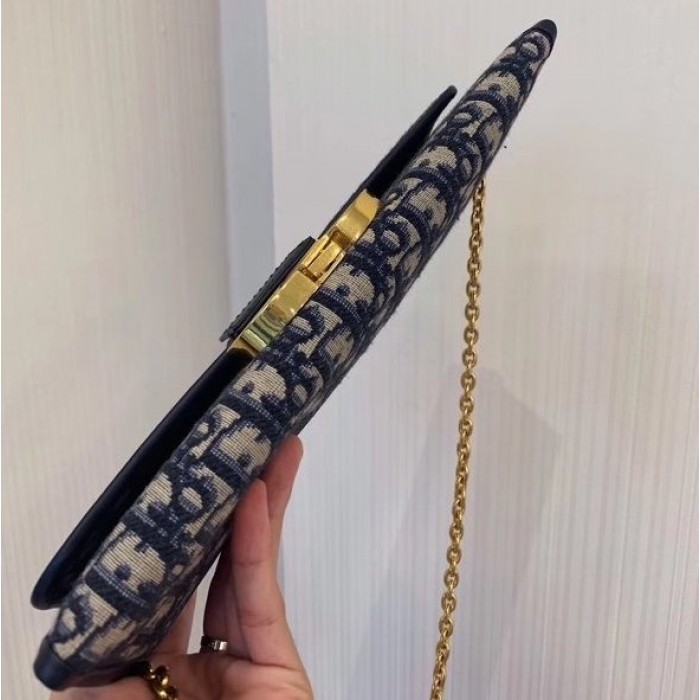 D*or montaigne jacquard canvas clutch bag