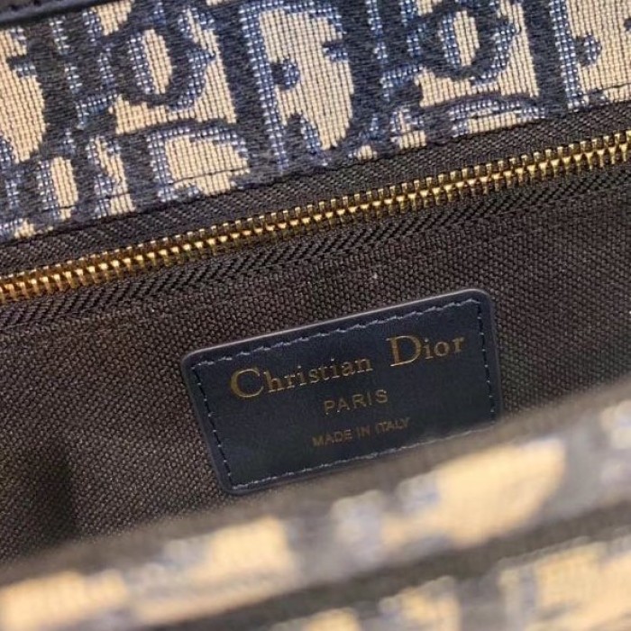 D*or montaigne jacquard canvas clutch bag