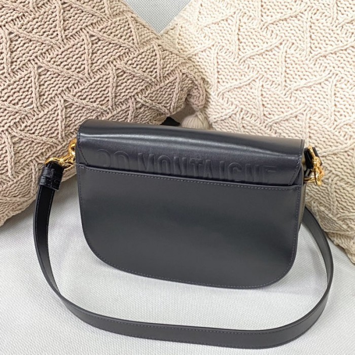 medium D*or bobby bag black box calfskin