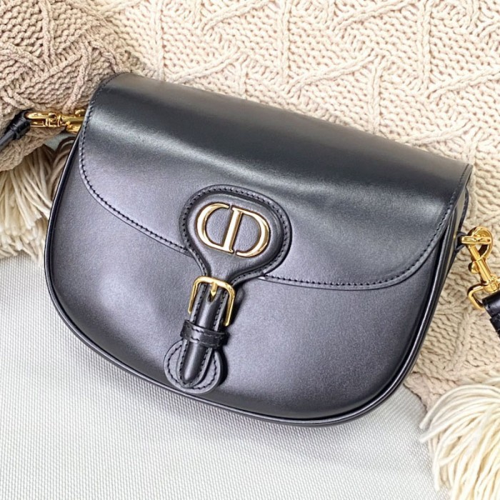 medium D*or bobby bag black box calfskin