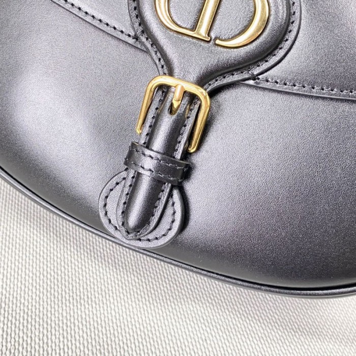 medium D*or bobby bag black box calfskin