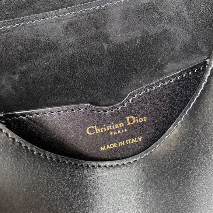 medium D*or bobby bag black box calfskin