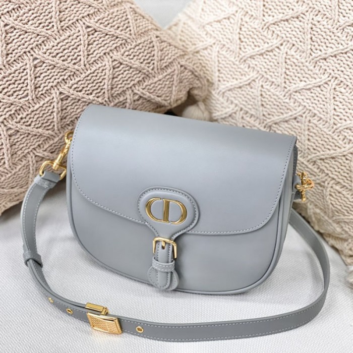 medium D*or bobby bag grey box calfskin