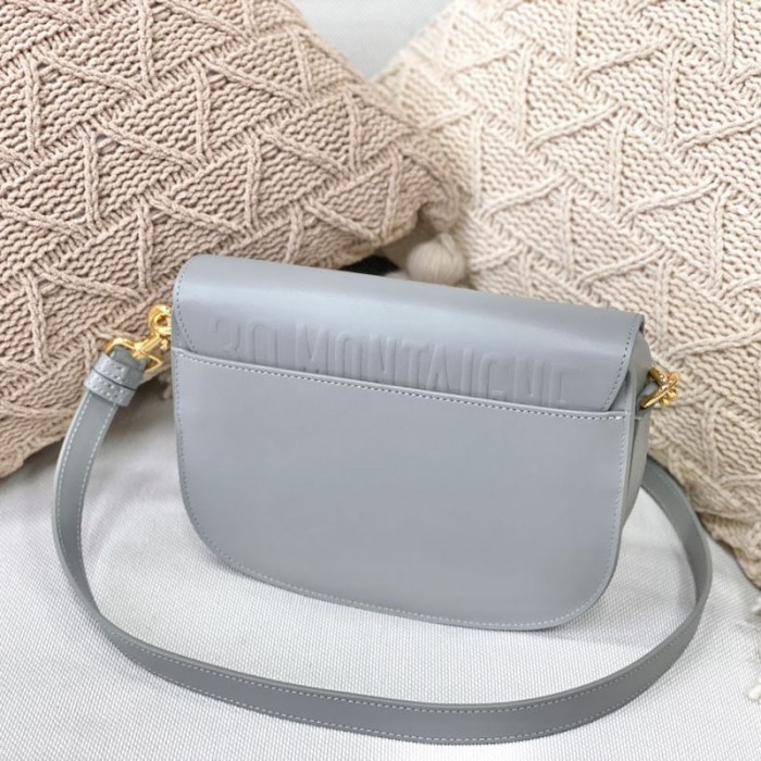 medium D*or bobby bag grey box calfskin