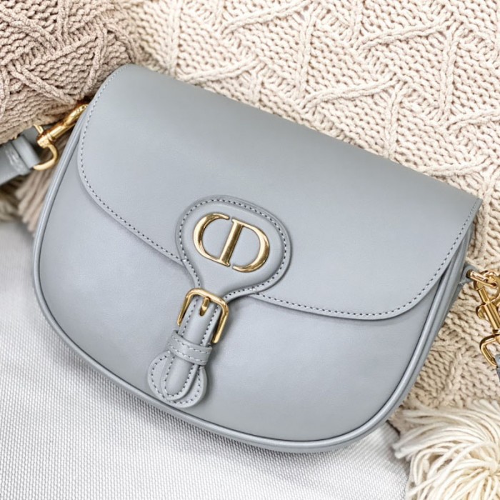 medium D*or bobby bag grey box calfskin