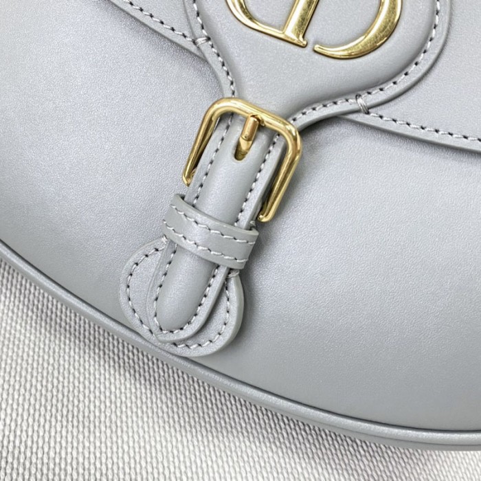 medium D*or bobby bag grey box calfskin