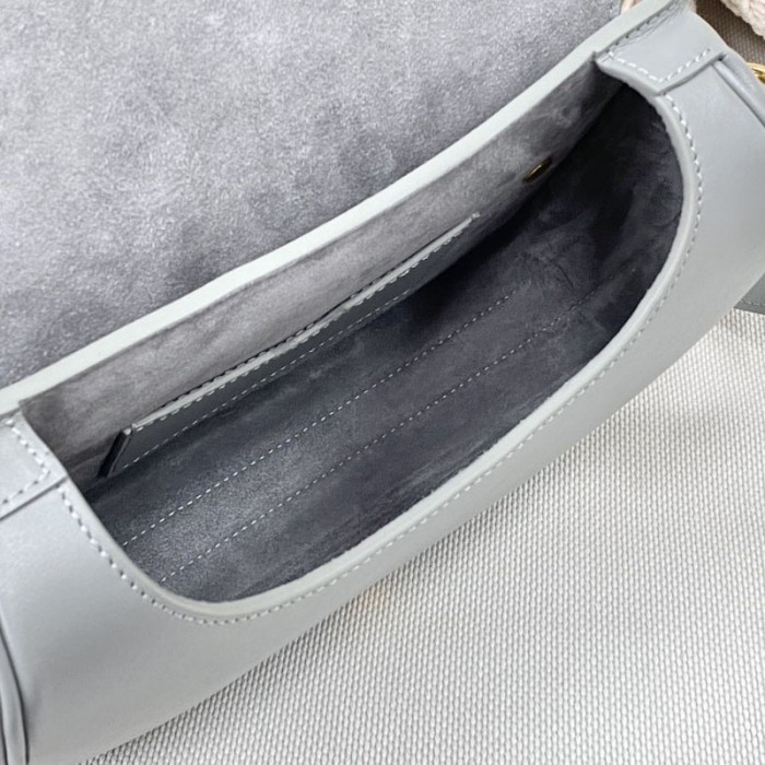 medium D*or bobby bag grey box calfskin