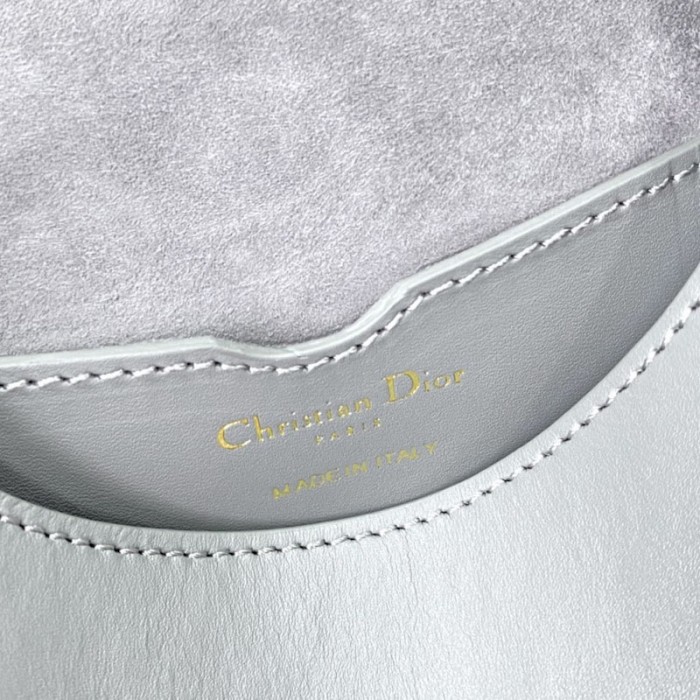 medium D*or bobby bag grey box calfskin