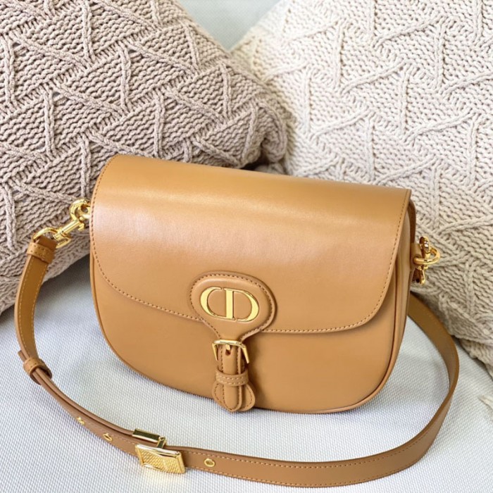 medium D*or bobby bag tan box calfskin