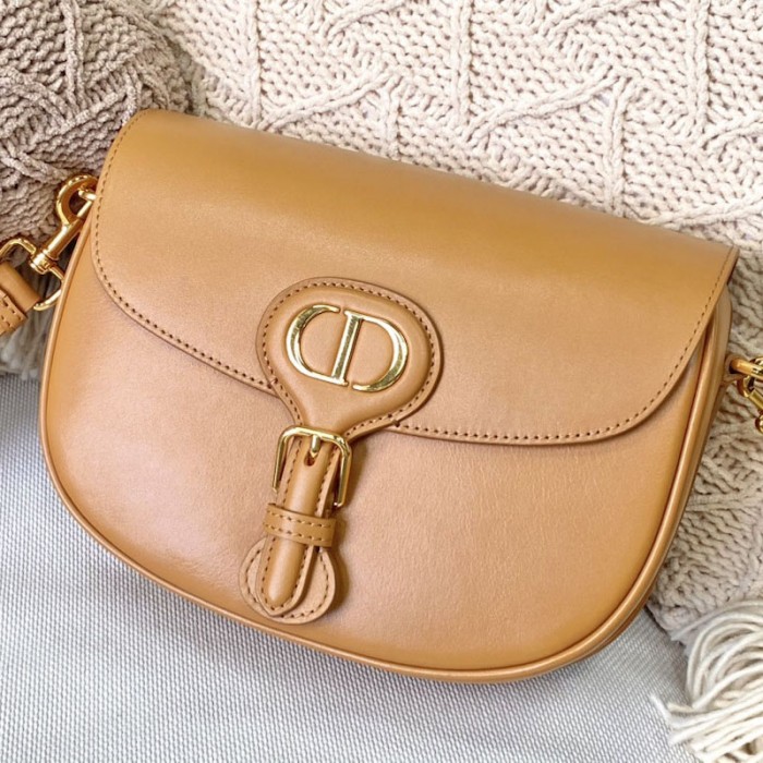 medium D*or bobby bag tan box calfskin