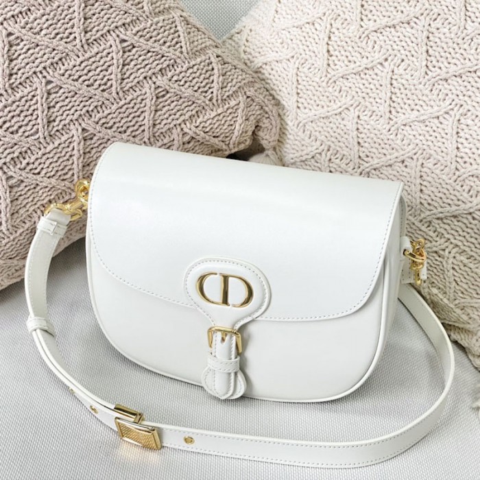 medium D*or bobby bag white box calfskin