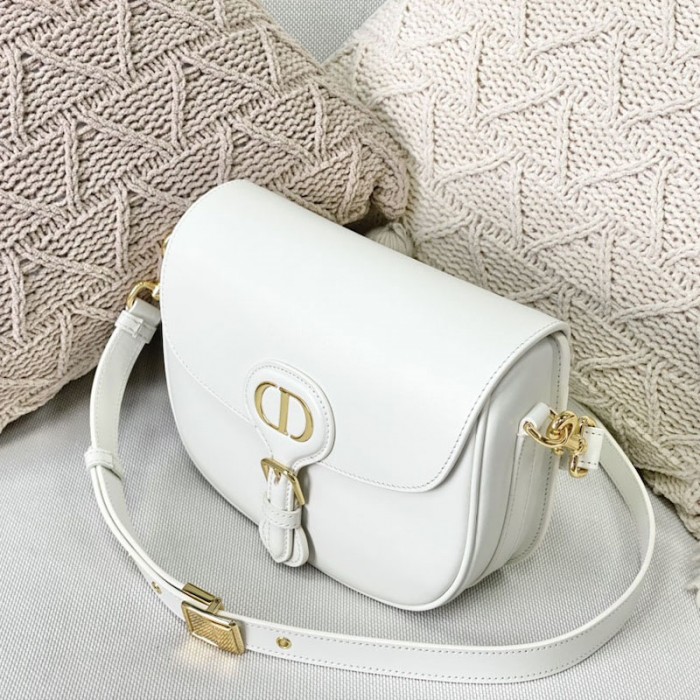 medium D*or bobby bag white box calfskin