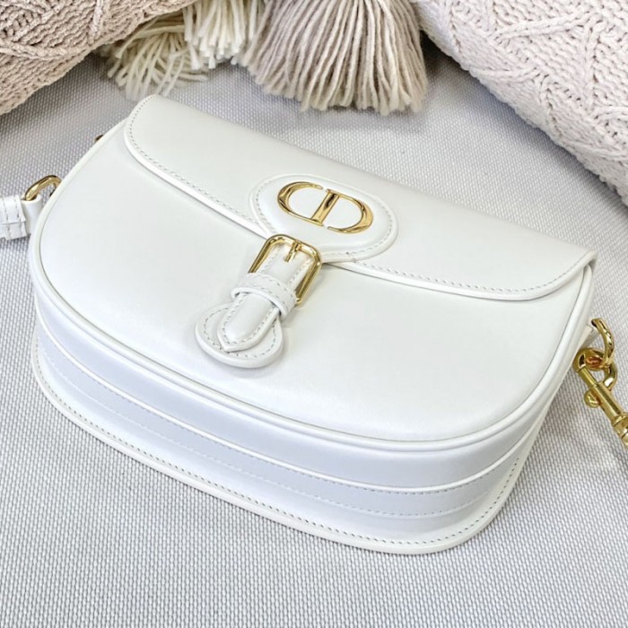 medium D*or bobby bag white box calfskin