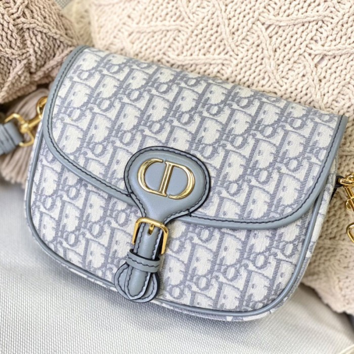 D*or medium D*or bobby bag grey D*or oblique jacquard