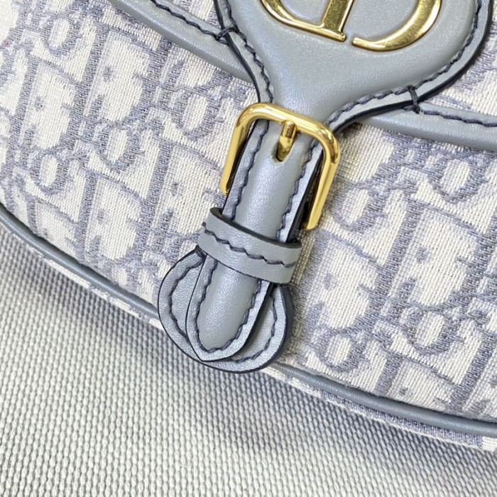 D*or medium D*or bobby bag grey D*or oblique jacquard