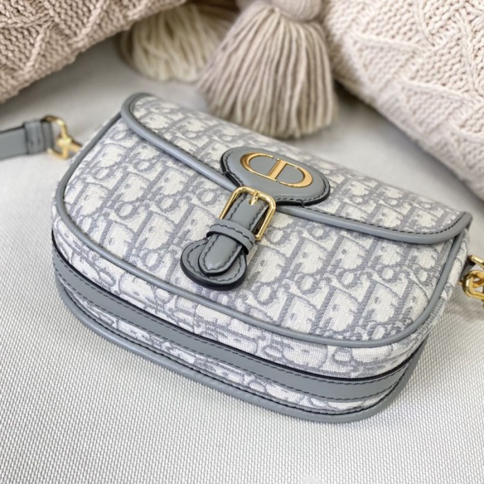 D*or medium D*or bobby bag grey D*or oblique jacquard