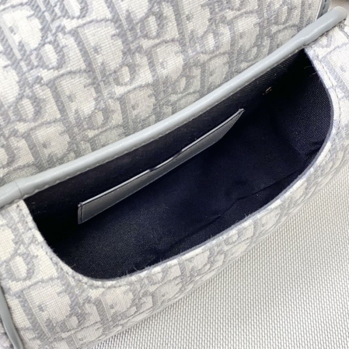 D*or medium D*or bobby bag grey D*or oblique jacquard