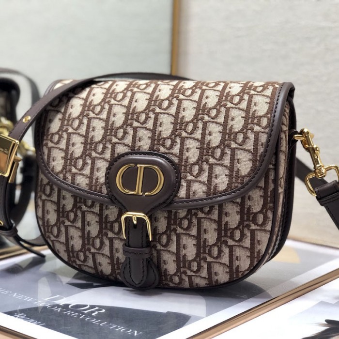 D*or medium D*or bobby bag burgundy D*or oblique jacquard