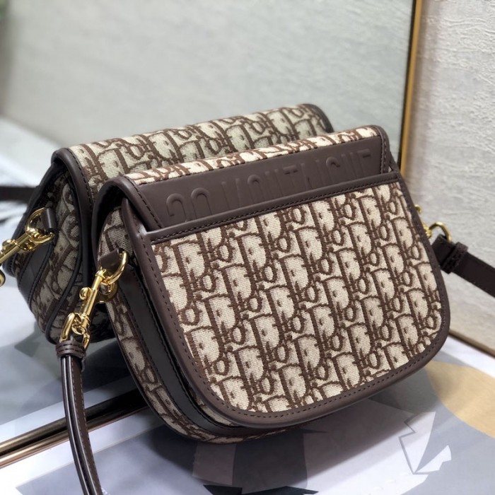 D*or medium D*or bobby bag burgundy D*or oblique jacquard