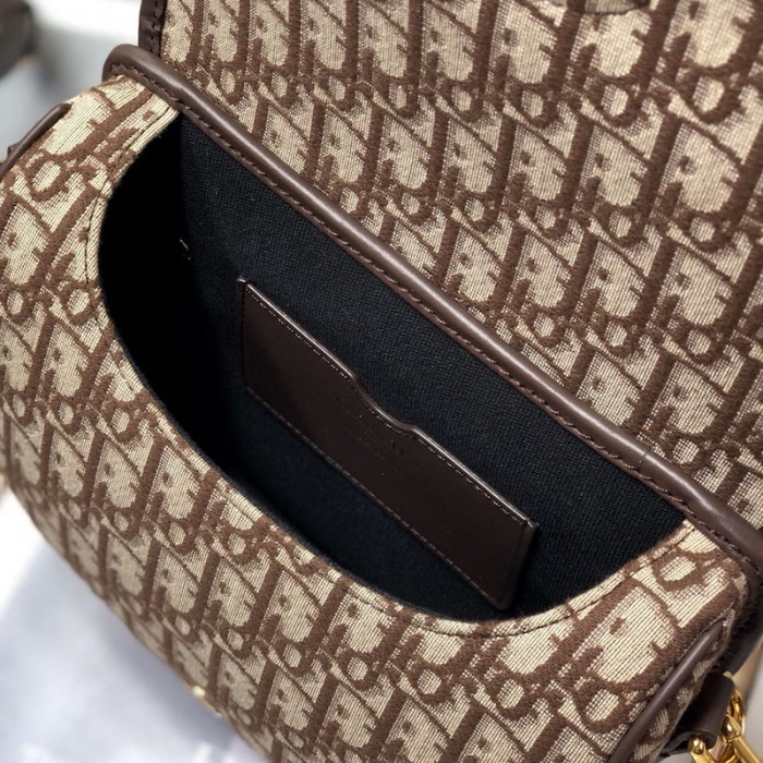 D*or medium D*or bobby bag burgundy D*or oblique jacquard