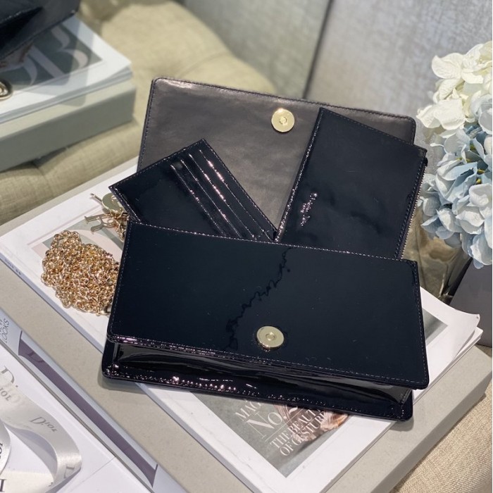 D*or lady D*or calfskin clutch black