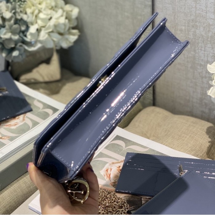 D*or lady D*or calfskin clutch blue