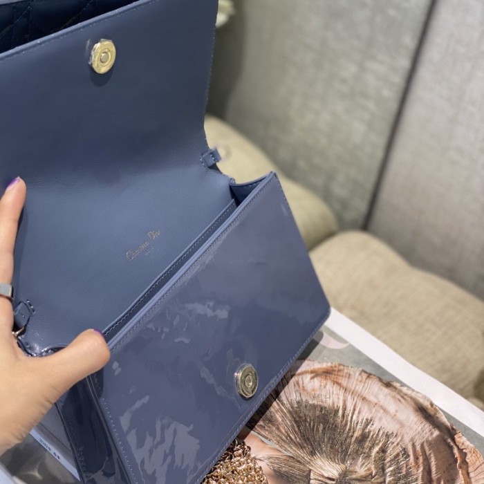 D*or lady D*or calfskin clutch blue