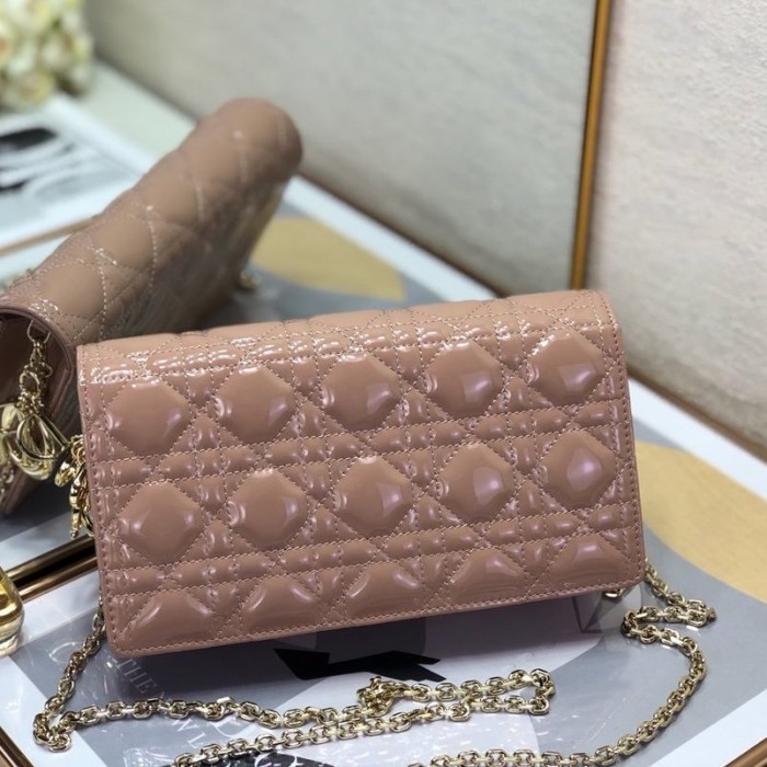 D*or lady D*or calfskin clutch tan