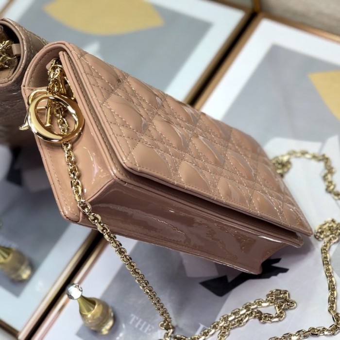D*or lady D*or calfskin clutch tan