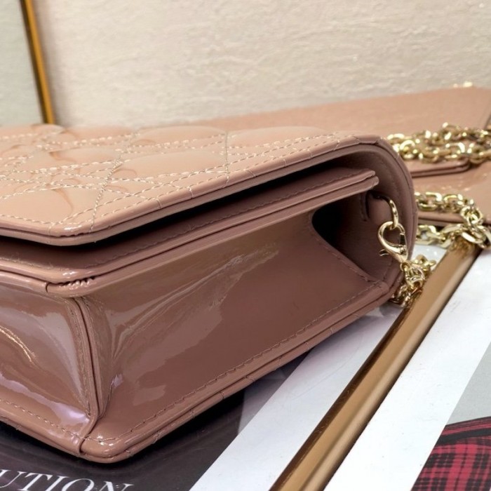D*or lady D*or calfskin clutch tan