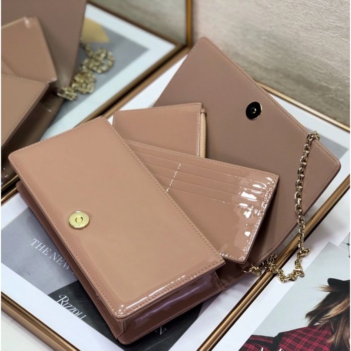 D*or lady D*or calfskin clutch tan