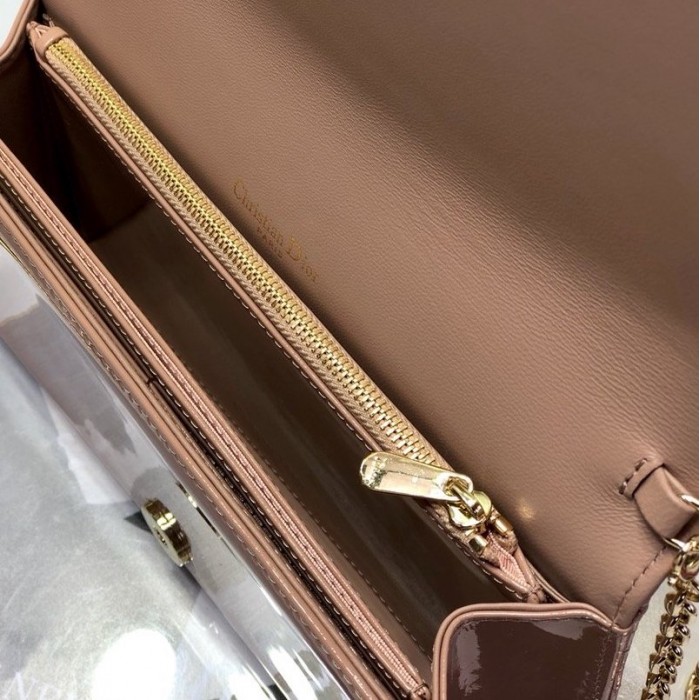 D*or lady D*or calfskin clutch tan