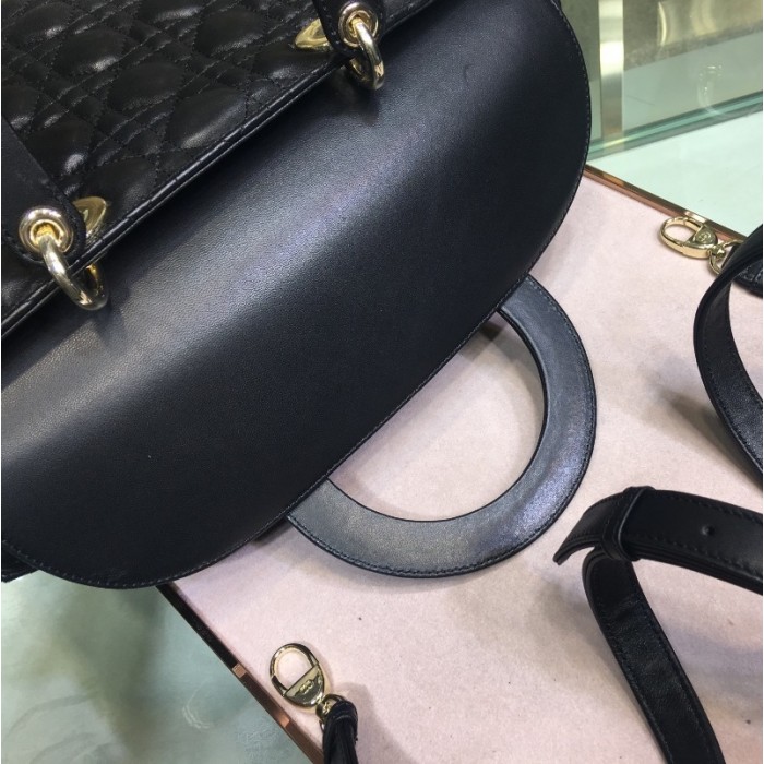 D*or lady D*or lambskin bag black