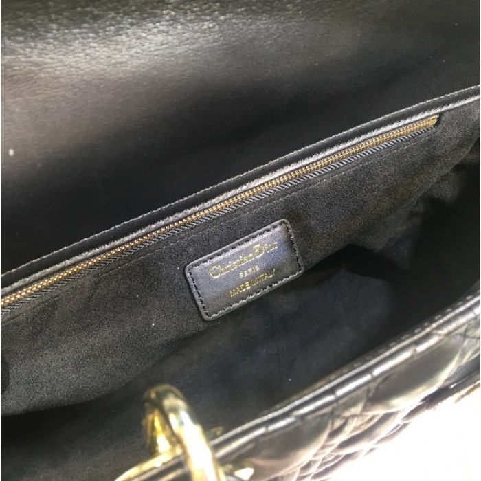 D*or lady D*or lambskin bag black