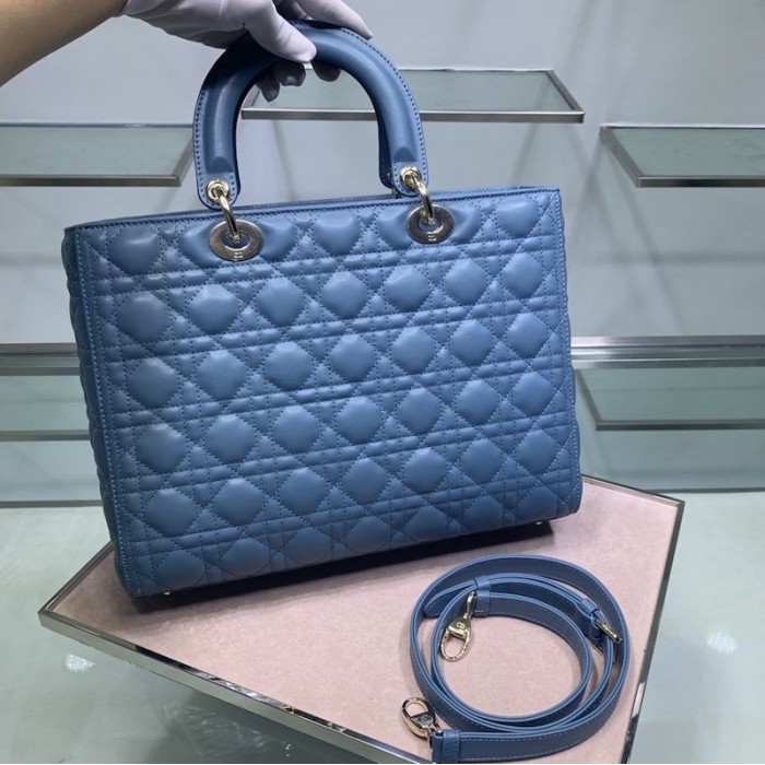 D*or lady D*or lambskin bag blue