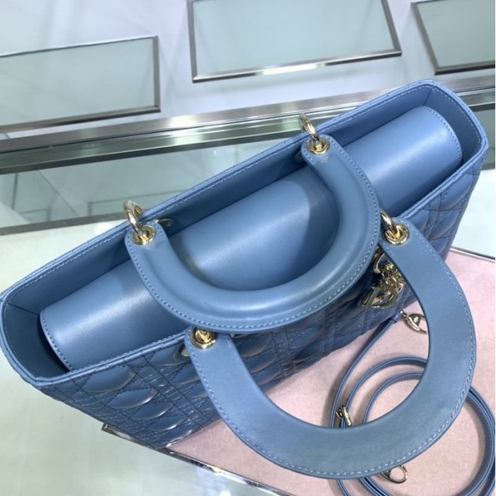 D*or lady D*or lambskin bag blue