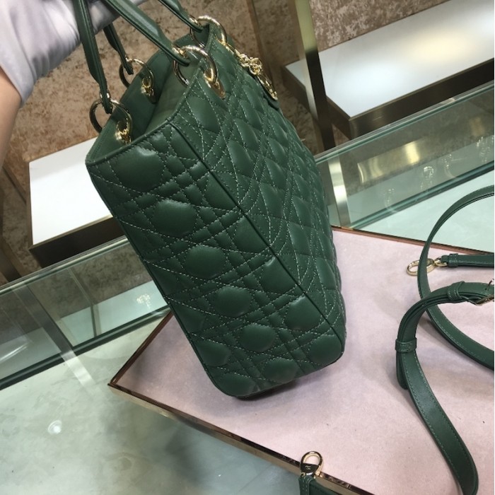 D*or lady D*or lambskin bag green