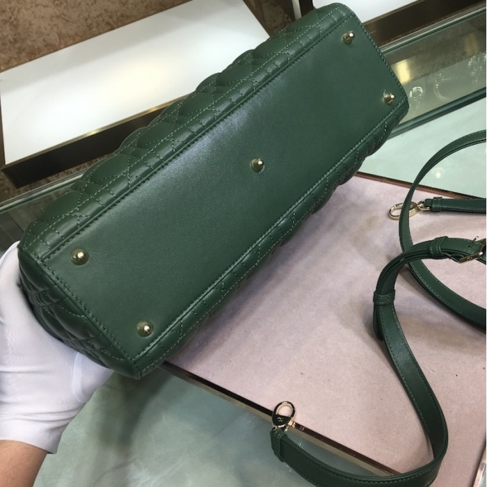 D*or lady D*or lambskin bag green
