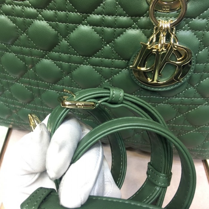 D*or lady D*or lambskin bag green