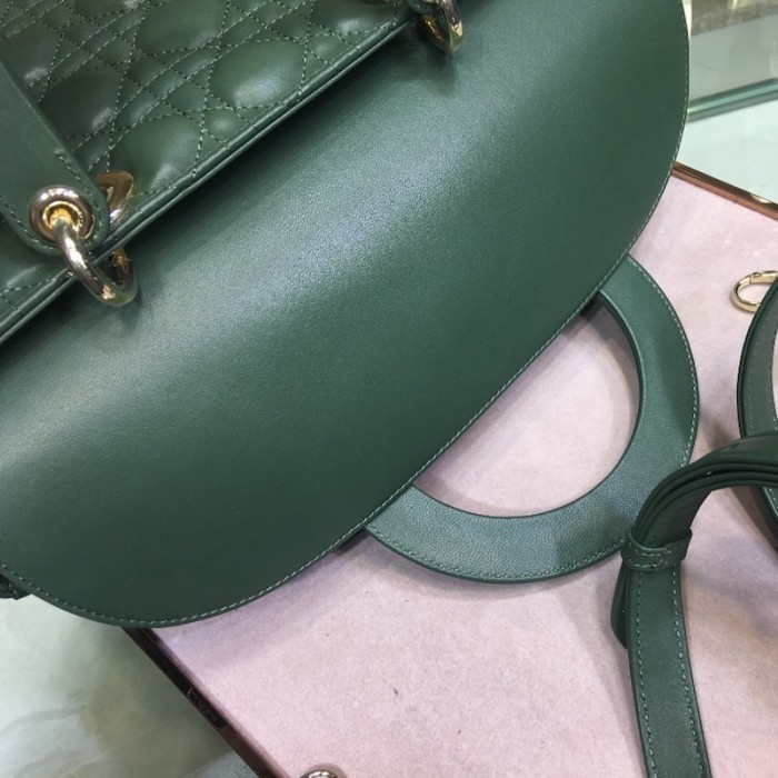 D*or lady D*or lambskin bag green