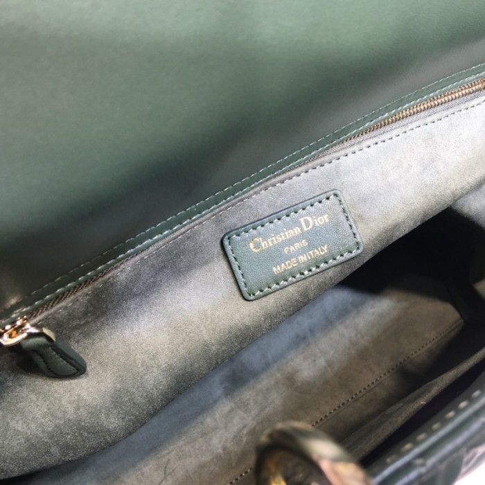 D*or lady D*or lambskin bag green