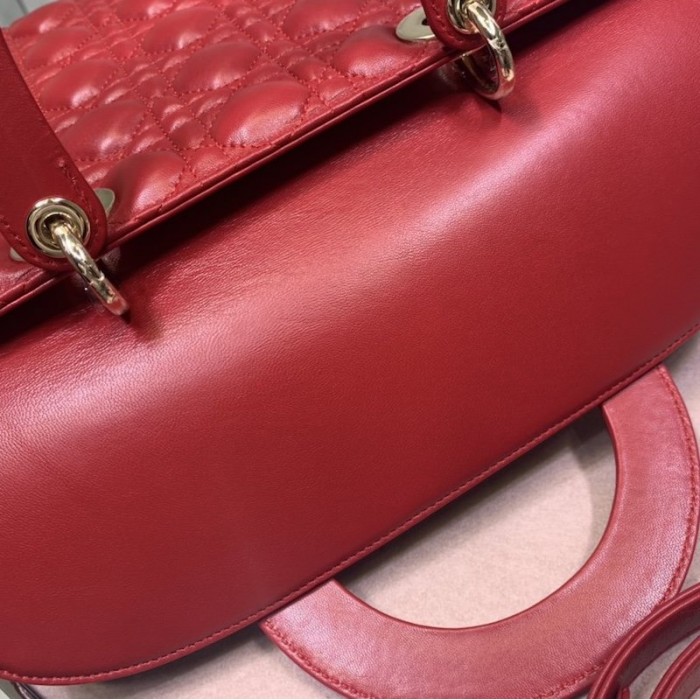 D*or lady D*or lambskin bag red