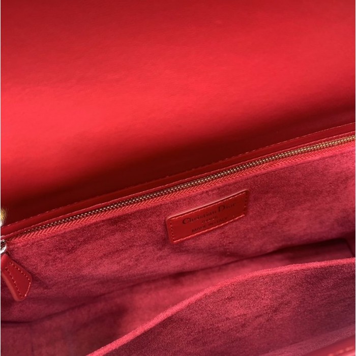 D*or lady D*or lambskin bag red