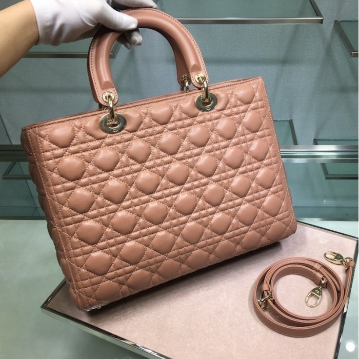 D*or lady D*or lambskin bag tan
