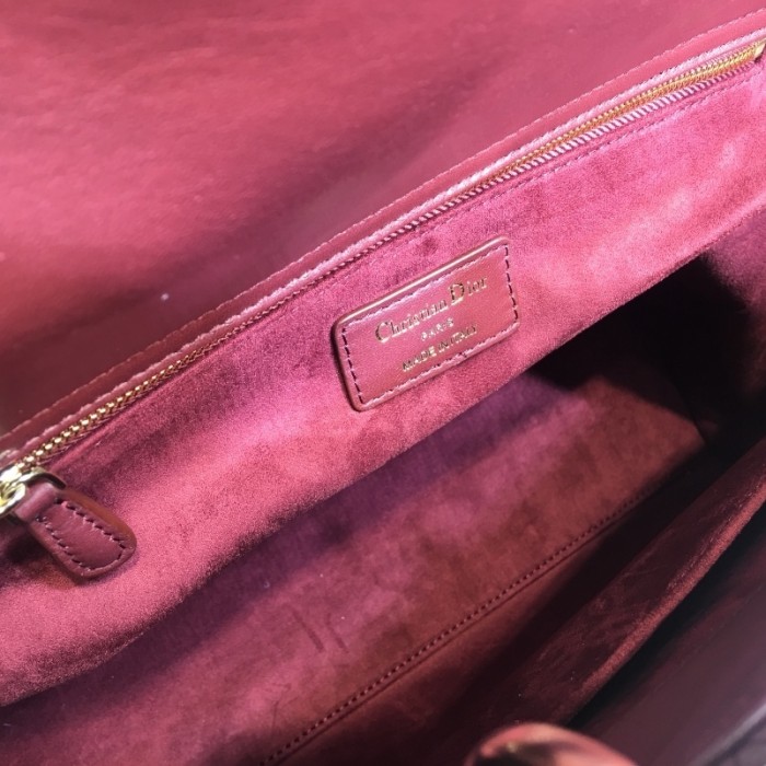 D*or lady D*or lambskin bag wine