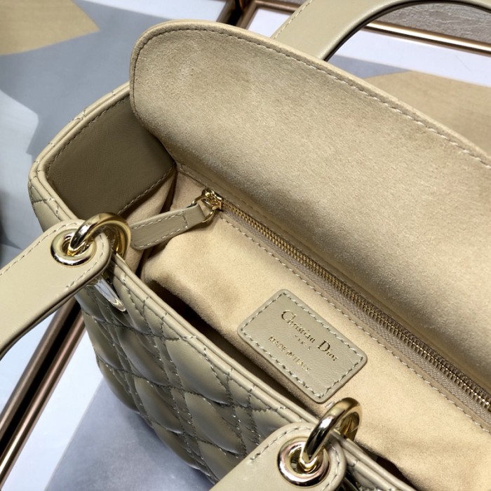 small lady D*or my abcD*or bag beige lambskin