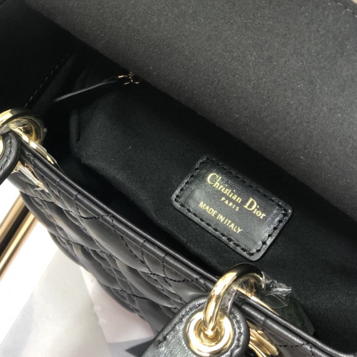 small lady D*or my abcD*or bag black lambskin