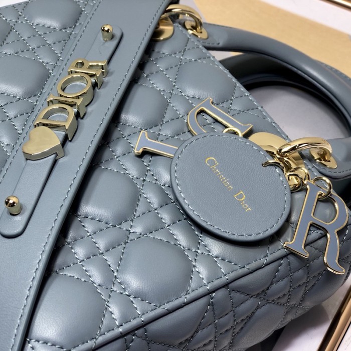 small lady D*or my abcD*or bag blue lambskin