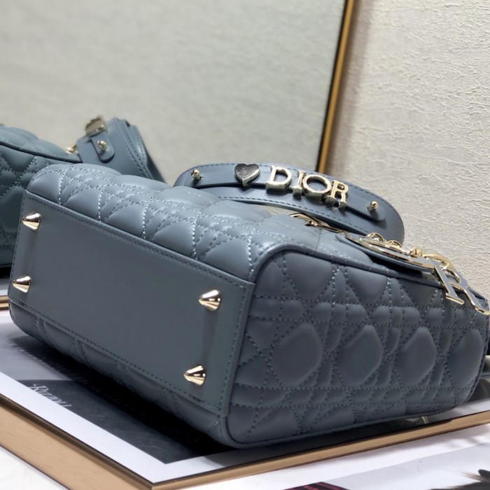 small lady D*or my abcD*or bag blue lambskin